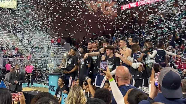 Gonzaga celebrates 4th straight WCC Tournament title